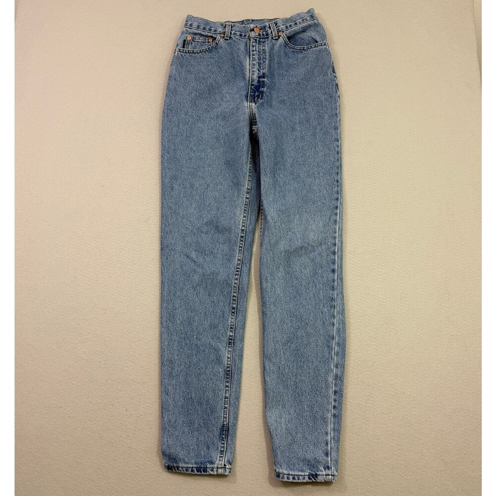 Vintage Chic High Rise Mom Jeans Women's Size 11 Tall 26x32 Blue Made in USA